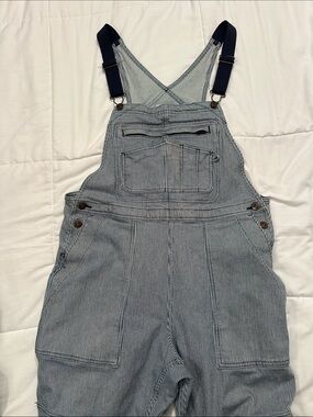 Women’s Striped Overalls One-Piece - Navy/White